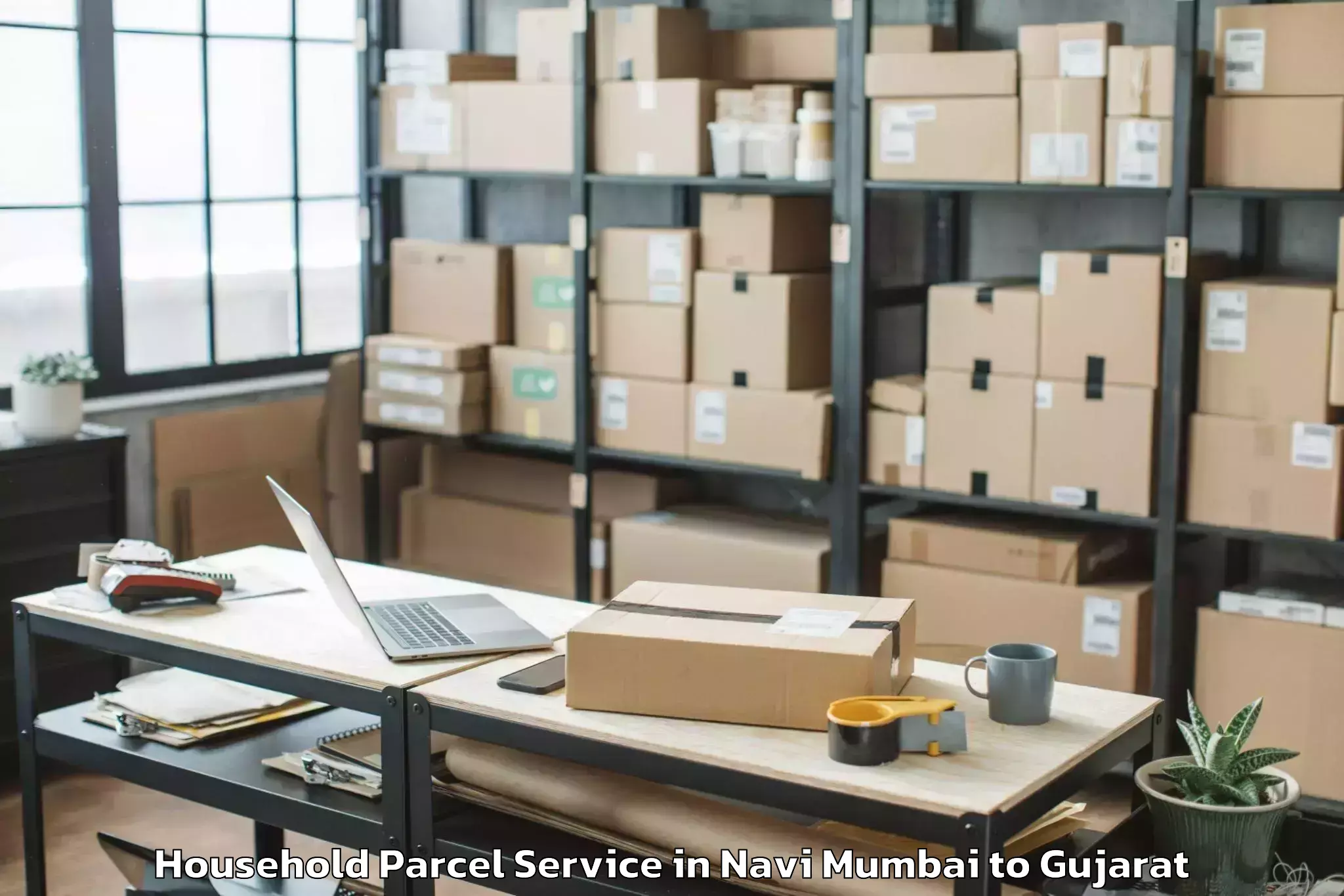 Reliable Navi Mumbai to Kotda Sangani Household Parcel